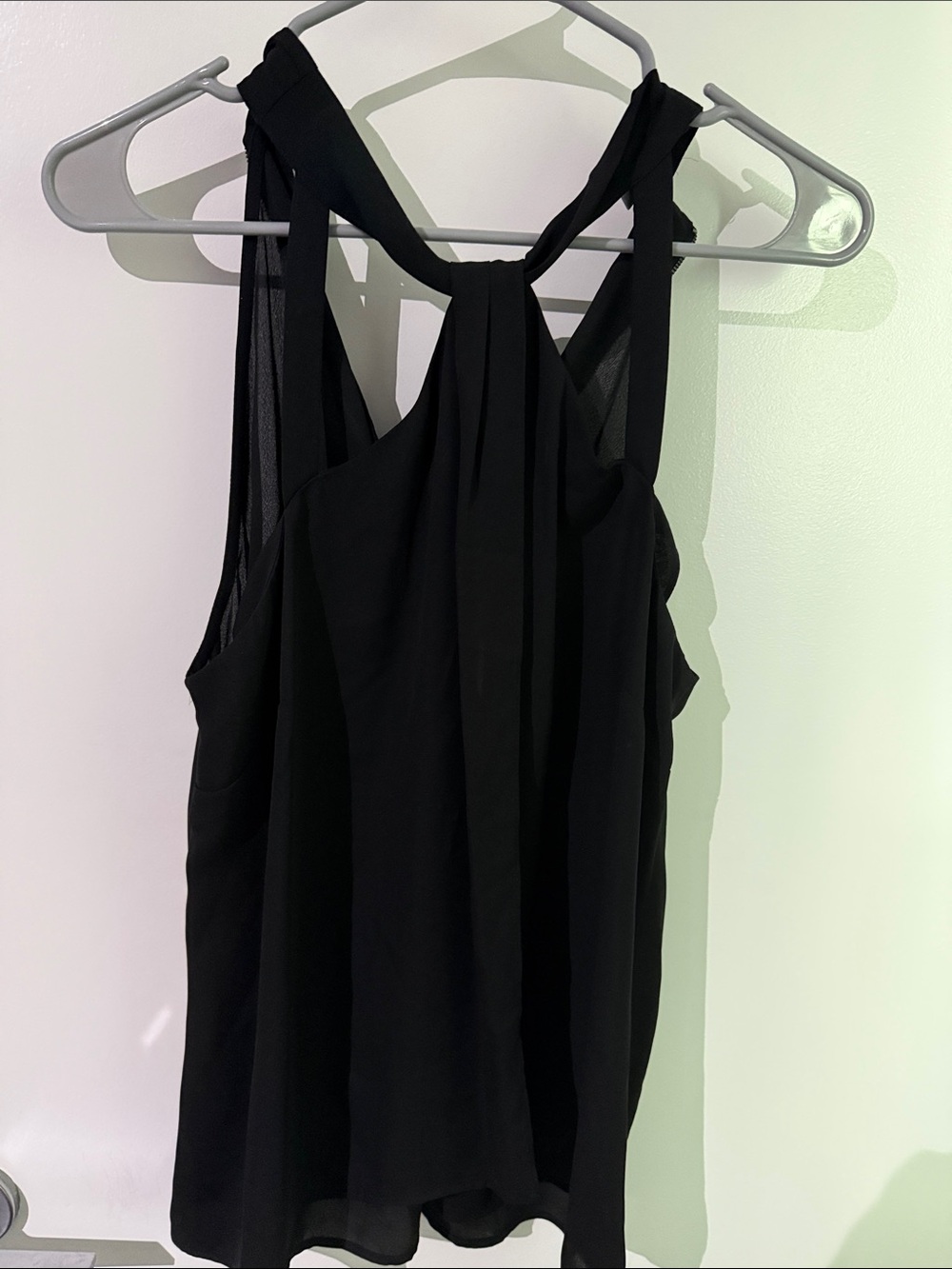 Daniel Rainn Black Halter Tie-Neck Camisole